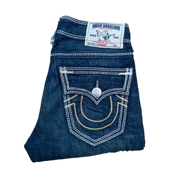 Vintage True Religion Jeans Size 31 STRAIGHT ROPE STITCH - Picture 1 of 8